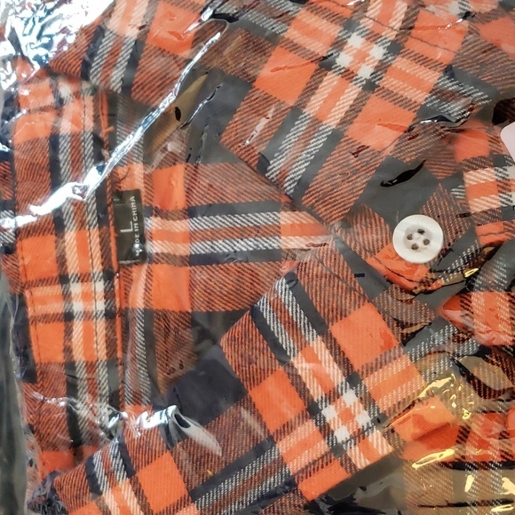 FOCO Men's NCAA College Team Logo Long Sleeve Flannel Shirt Auburn Tigers Size L - Picture 4 of 6